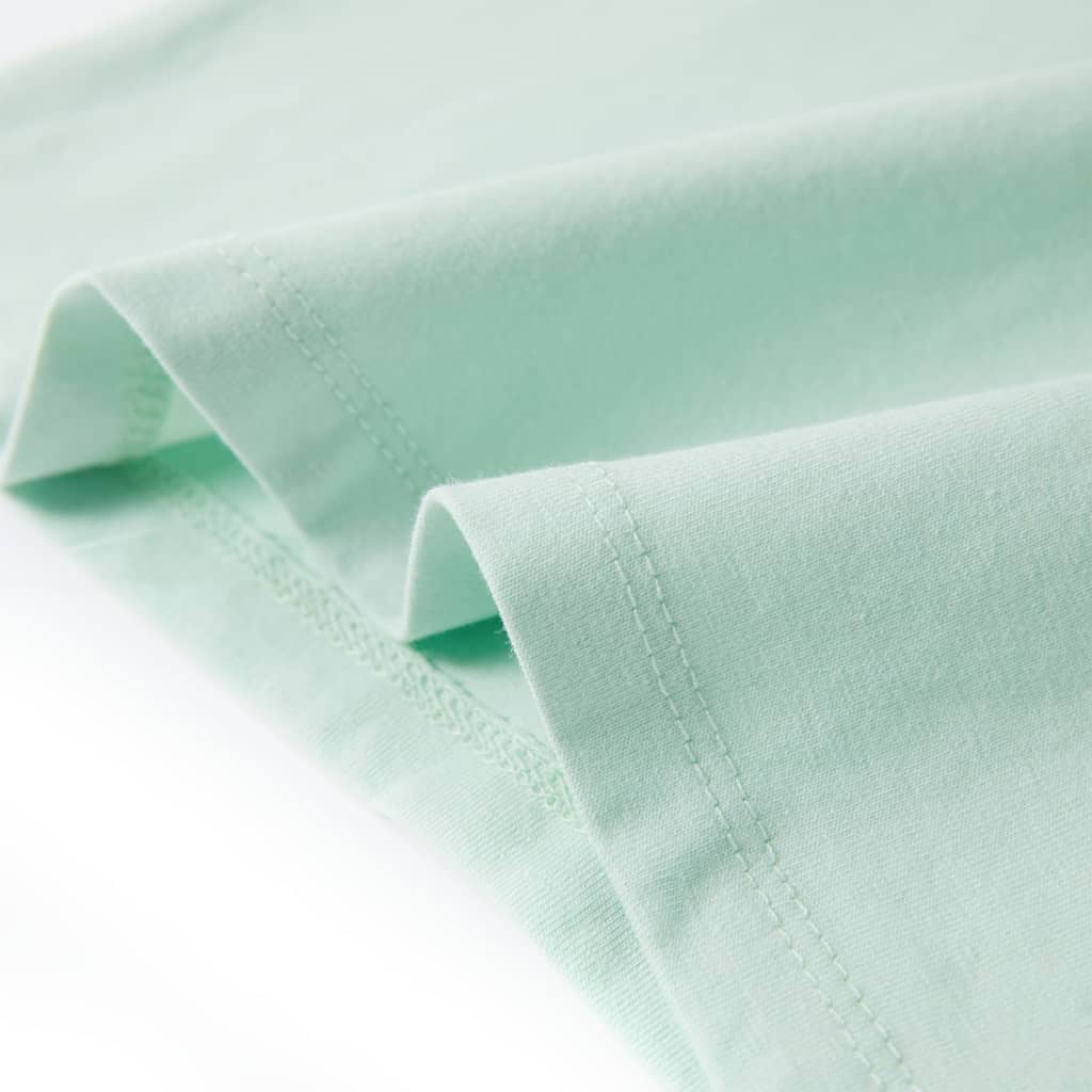 Μπλουζάκι Παιδικό με Πολύ Κοντά Μανίκια Ανοιχτό Χρώμα Μέντας 140