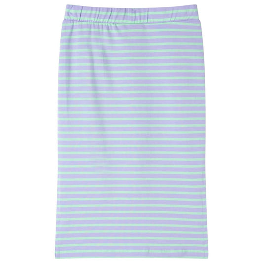 Φούστα Παιδική Ίσια με Ρίγες Έντονο Χρώμα Μέντας 116