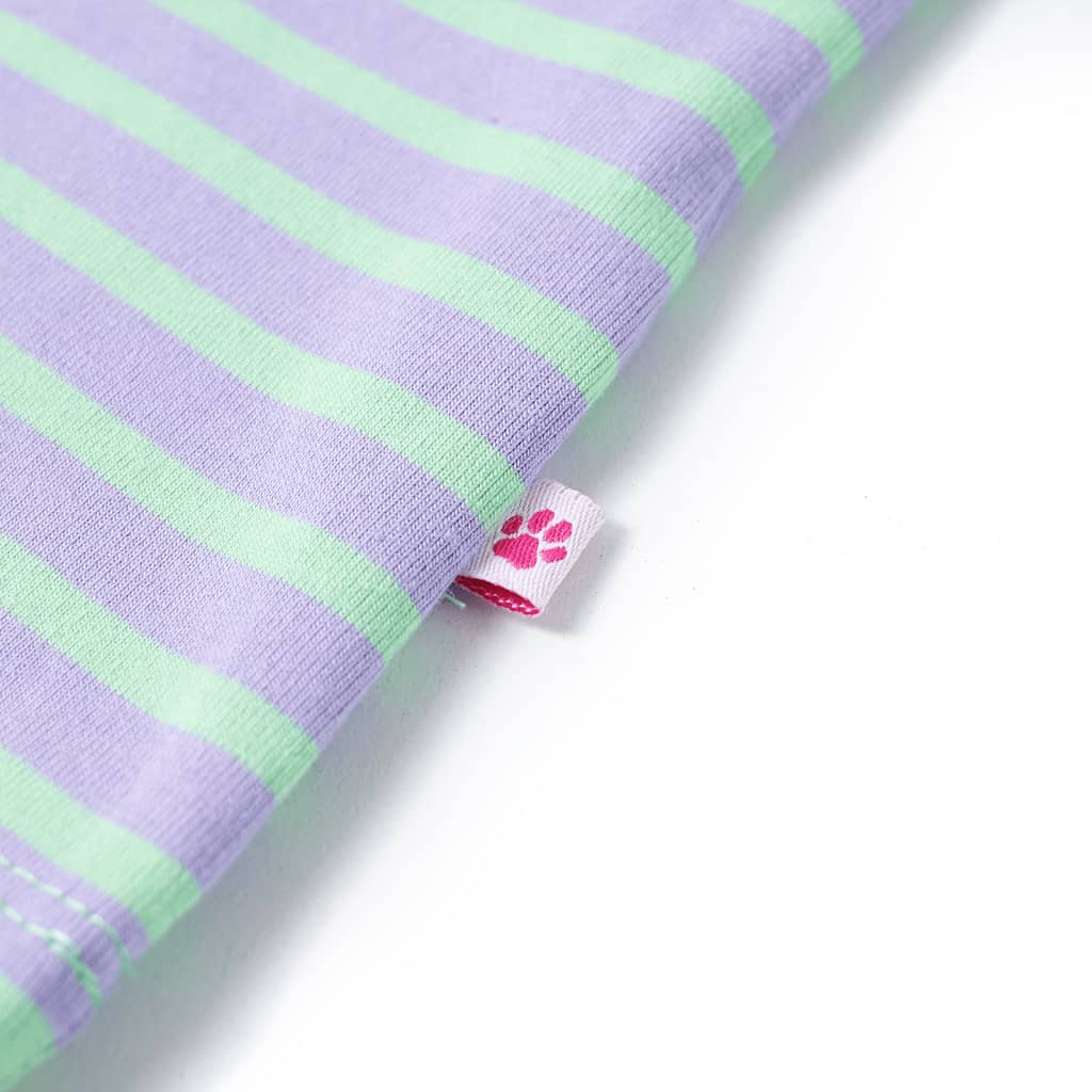 Μπλουζάκι Παιδικό Ρίγες Σχέδιο Έντονο Χρώμα Μέντας 116