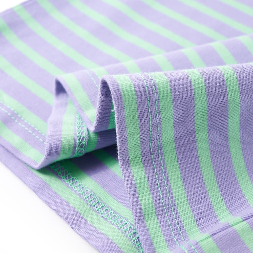 Μπλουζάκι Παιδικό Ρίγες Σχέδιο Έντονο Χρώμα Μέντας 116