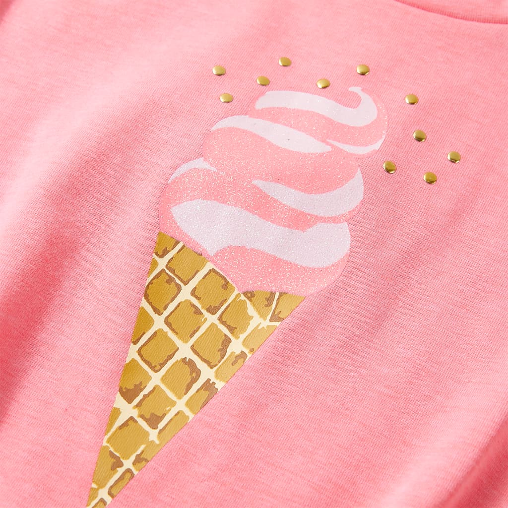 Μπλουζάκι Παιδικό Έντονο Φλούο Ροζ 92