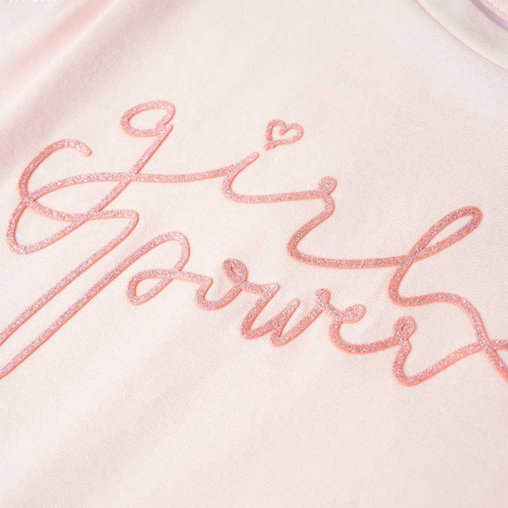 Μπλουζάκι Παιδικό Μανίκια με Βολάν Απαλό Ροζ 140