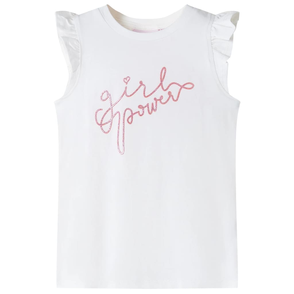 Μπλουζάκι Παιδικό με Βολάν Μανίκια Εκρού 92