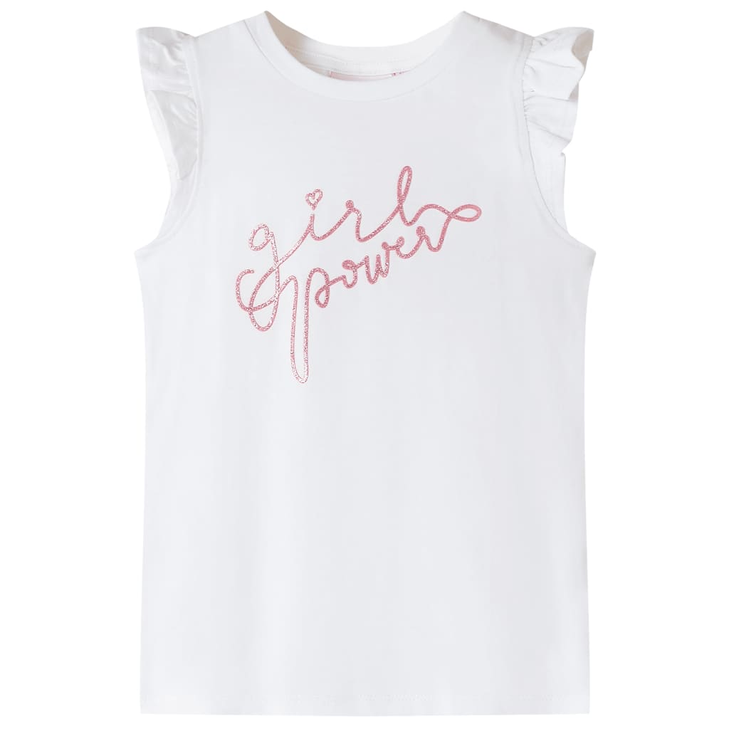 Μπλουζάκι Παιδικό με Βολάν Μανίκια Εκρού 116