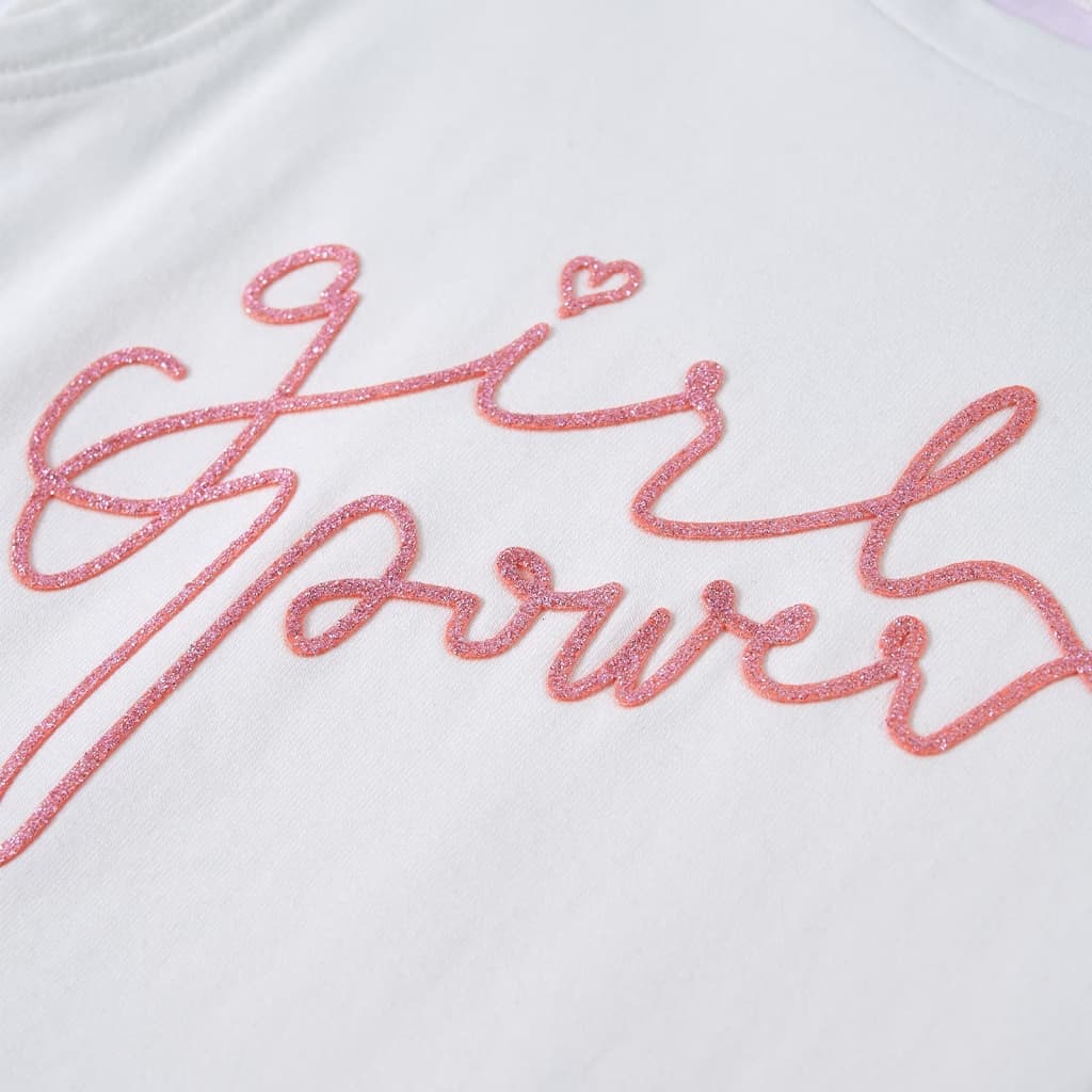 Μπλουζάκι Παιδικό με Βολάν Μανίκια Εκρού 116