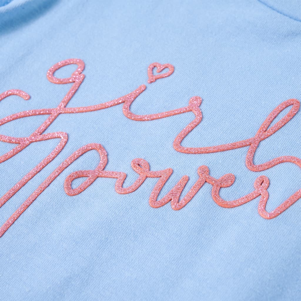 Μπλουζάκι Παιδικό Μανίκια με Βολάν Ανοιχτό Μπλε 128