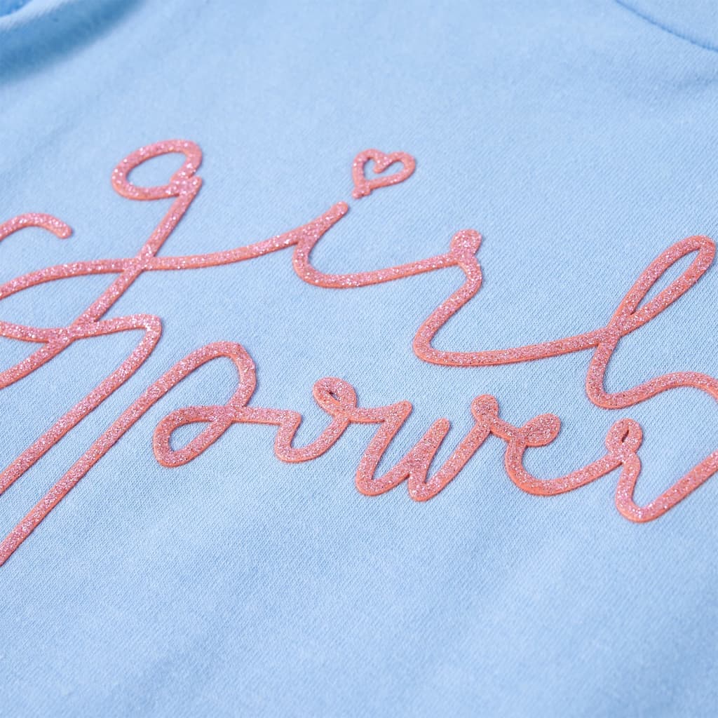 Μπλουζάκι Παιδικό Μανίκια με Βολάν Ανοιχτό Μπλε 140