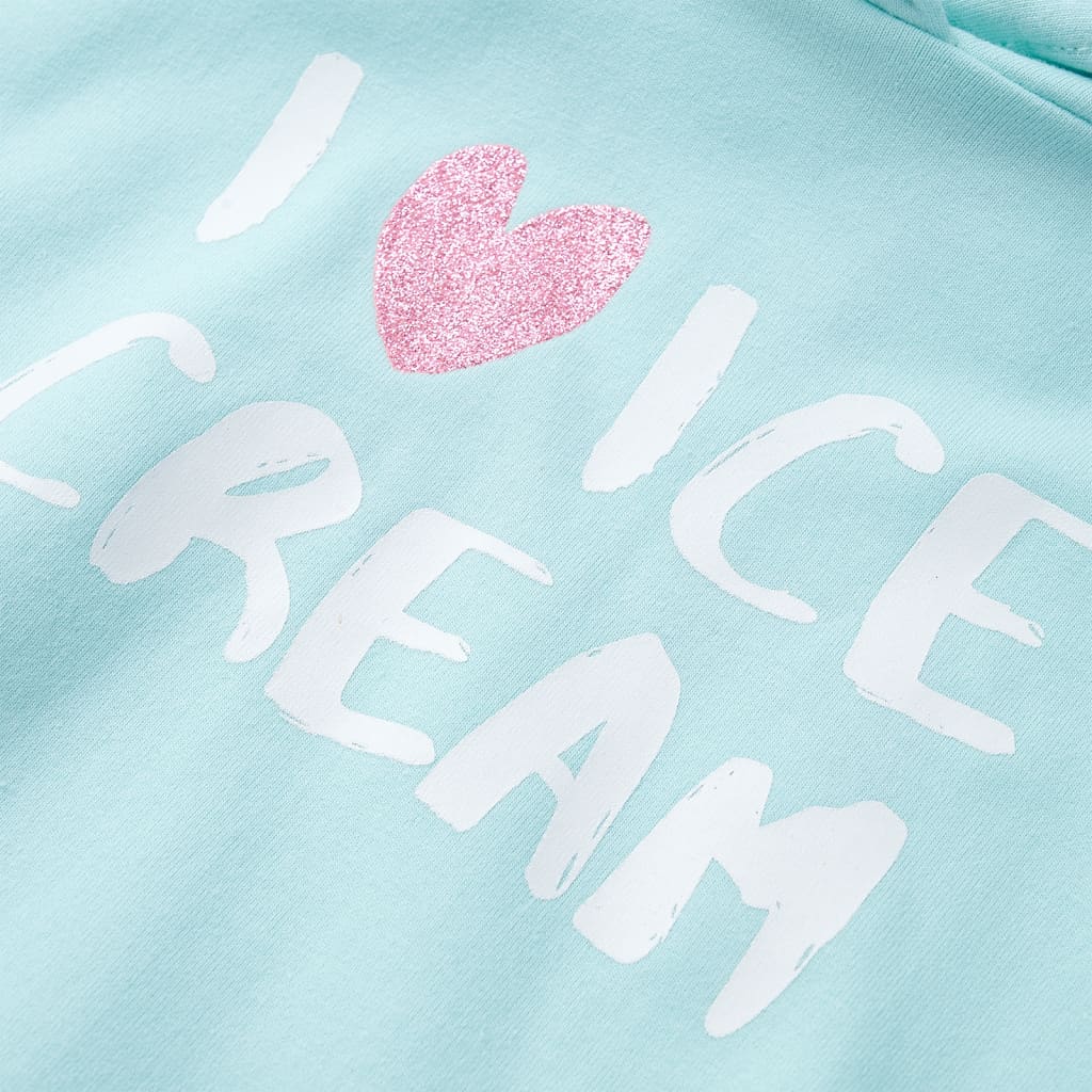 Φούτερ Παιδικό με Κουκούλα Ανοιχτό Άκουα 140