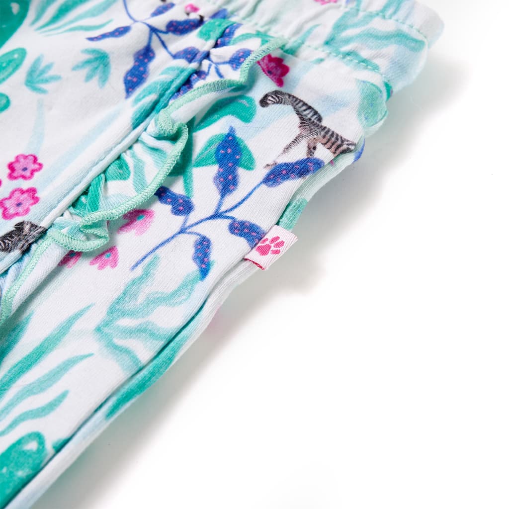 Σορτσάκι Παιδικό με Κορδόνια Εκρού και Σκούρο Χρώμα Μέντας 92