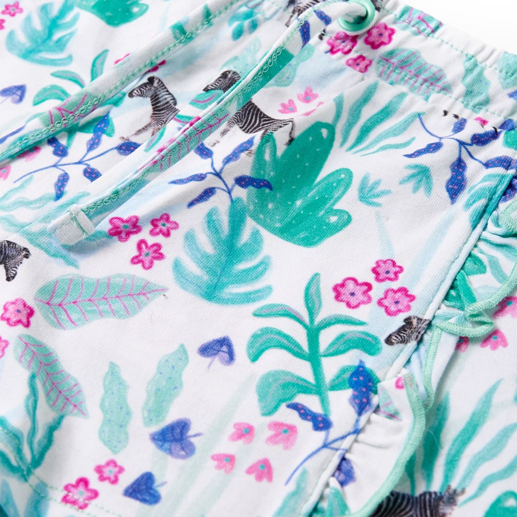 Σορτσάκι Παιδικό με Κορδόνια Εκρού και Σκούρο Χρώμα Μέντας 92