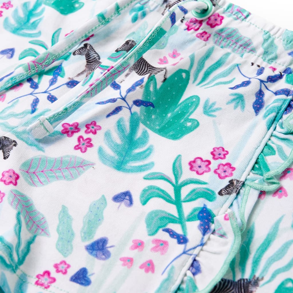 Σορτσάκι Παιδικό με Κορδόνια Εκρού και Σκούρο Χρώμα Μέντας 116