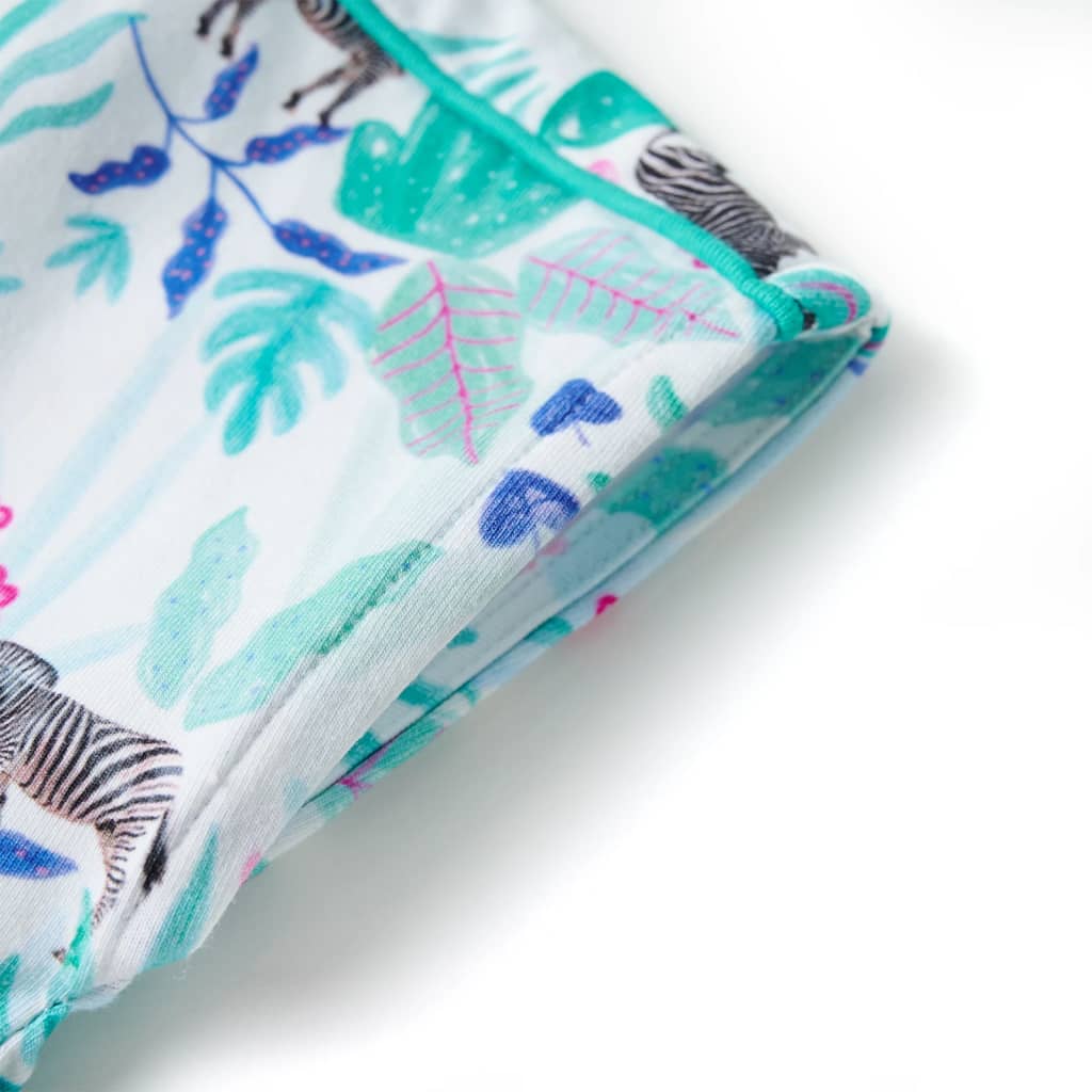 Φόρεμα Παιδικό Εκρού και Σκούρο Χρώμα Μέντας 104