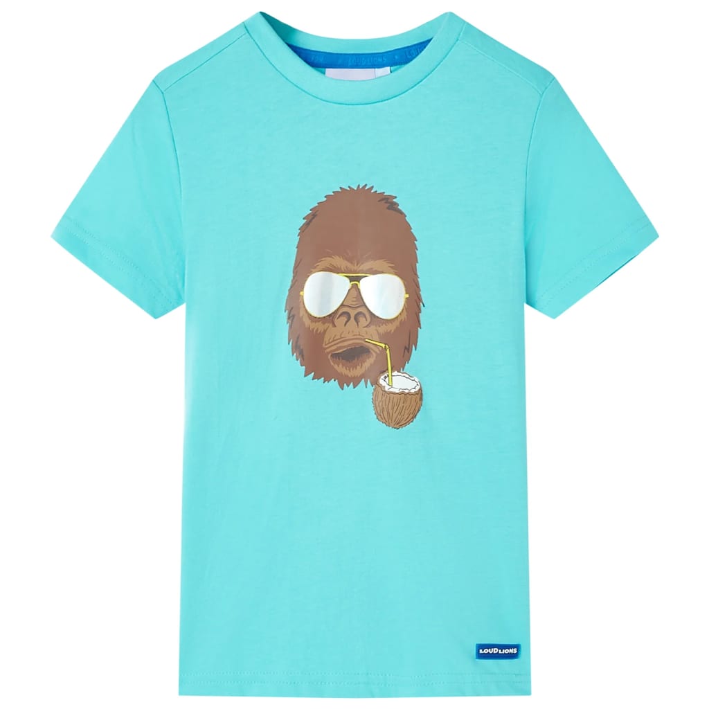 Μπλουζάκι Παιδικό Κοντομάνικο Χρώμα Άκουα 128