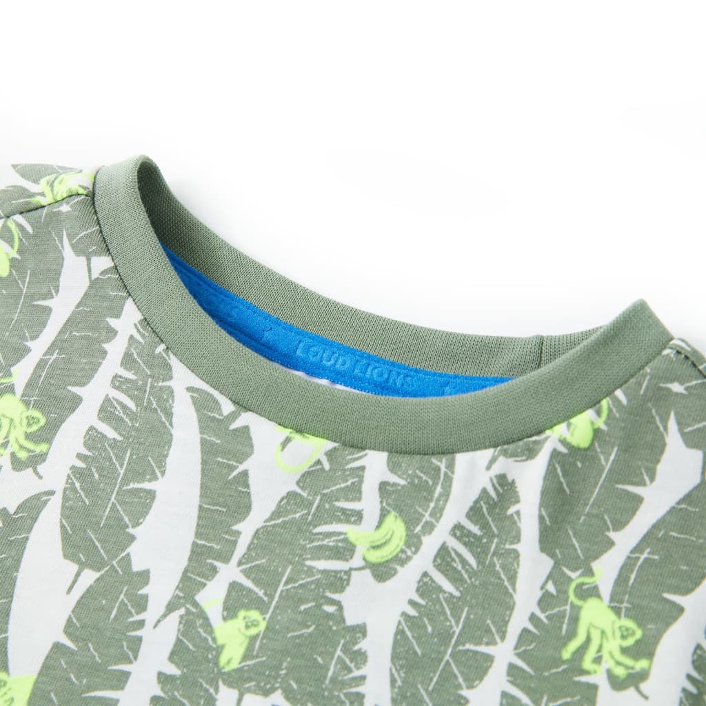 Μπλουζάκι Παιδικό Εκρού και Σκούρο Χρώμα Κισσού 116