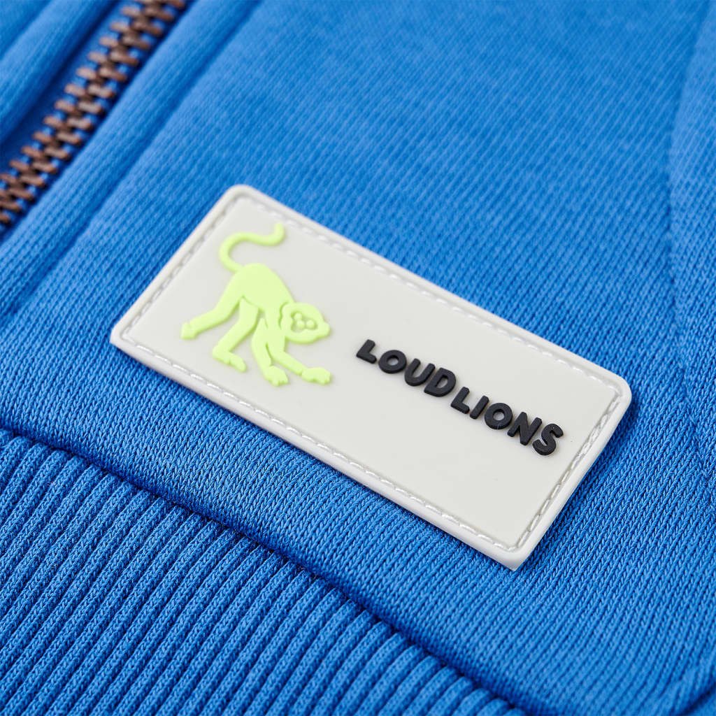 Ζακέτα Φούτερ Παιδική με Κουκούλα και Φερμουάρ Μπλε 116