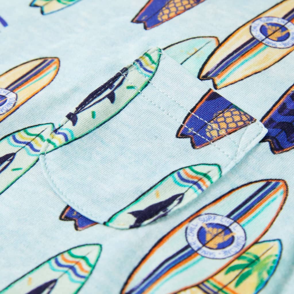 Αμάνικο Μπλουζάκι Παιδικό Απαλό Μπλε Μελανζέ 92