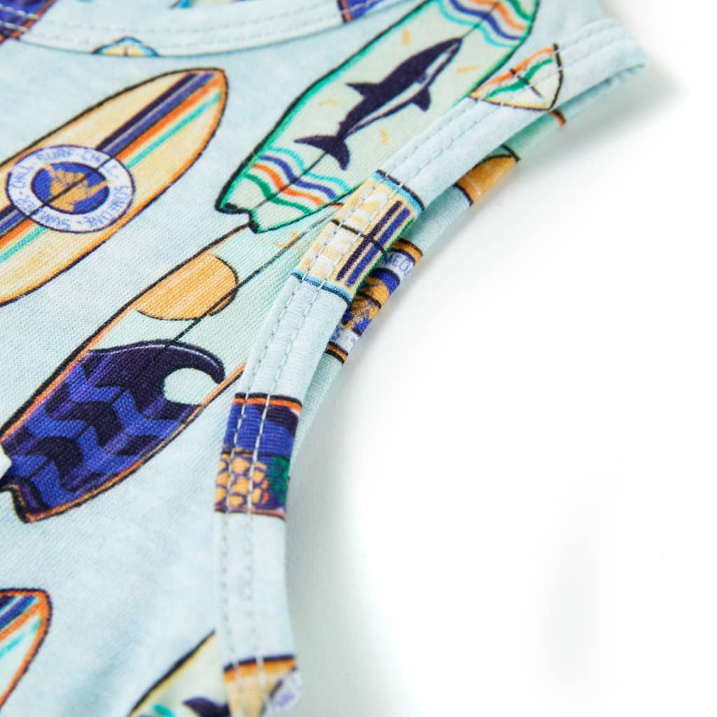 Αμάνικο Μπλουζάκι Παιδικό Απαλό Μπλε Μελανζέ 92