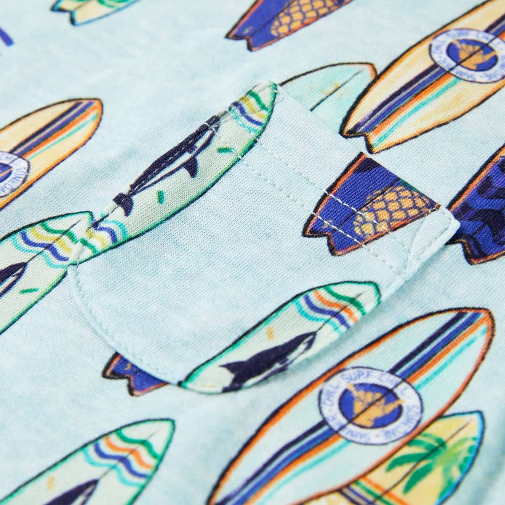 Αμάνικο Μπλουζάκι Παιδικό Απαλό Μπλε Μελανζέ 104