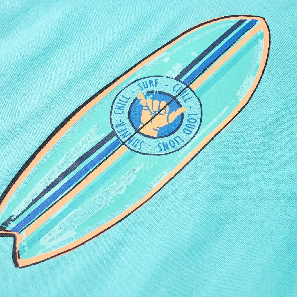 Μπλουζάκι Παιδικό Κοντομάνικο Χρώμα Άκουα 128