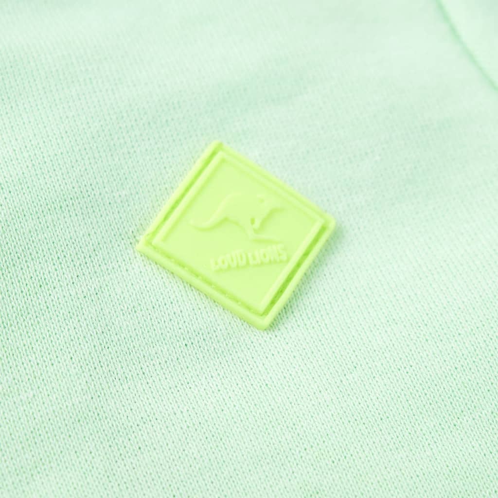 Ζακέτα Φούτερ Παιδική με Κουκούλα και Φερμουάρ Έντονο Πράσινο 92