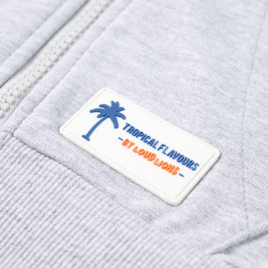 Ζακέτα Φούτερ Παιδική με Κουκούλα και Φερμουάρ Γκρι 92