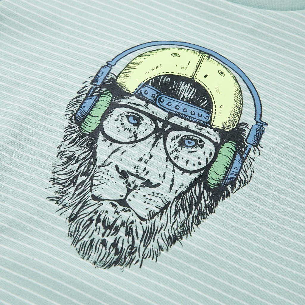 Μπλουζάκι Παιδικό με Ρίγες Ανοιχτό Χρώμα Μέντας 92