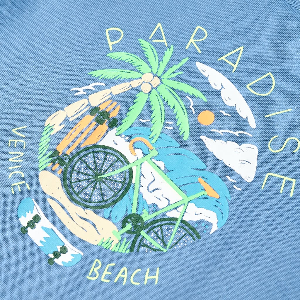 Μπλουζάκι Παιδικό Μεσαία Απόχρωση του Μπλε 140