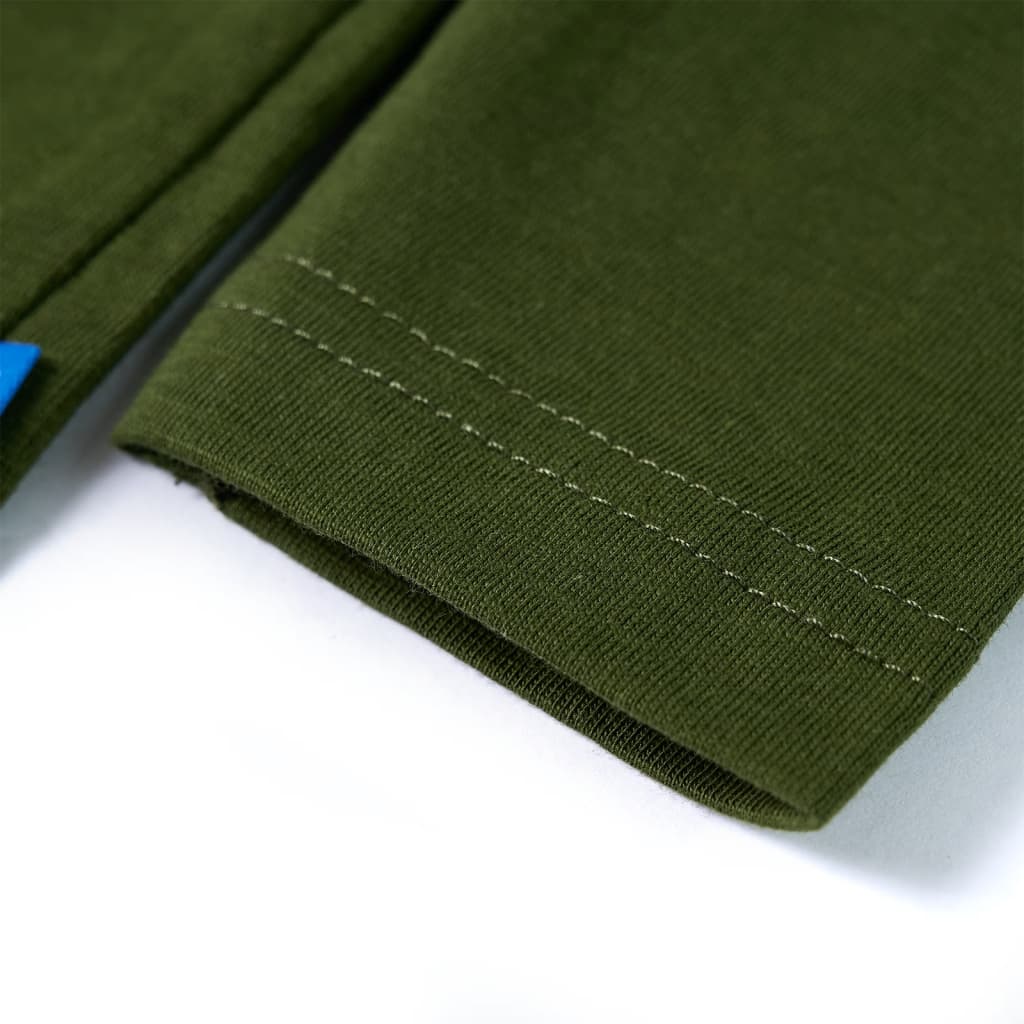 Μπλουζάκι Παιδικό Μακρυμάνικο Σκούρο Χακί 128