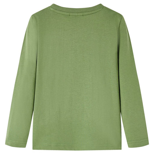 Μπλουζάκι Παιδικό Μακρυμάνικο Ανοιχτό Χακί 128