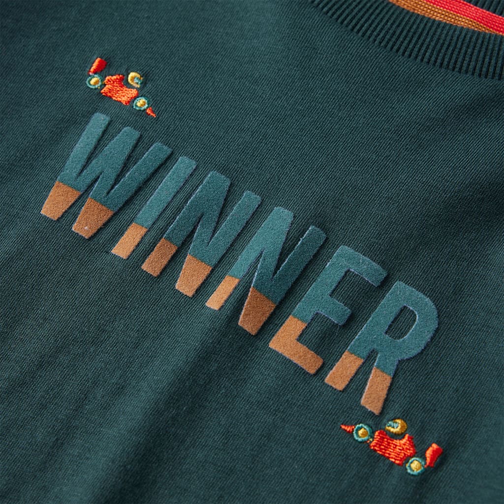 Μπλουζάκι Παιδικό Μακρυμάνικο Σκούρο Πράσινο 128