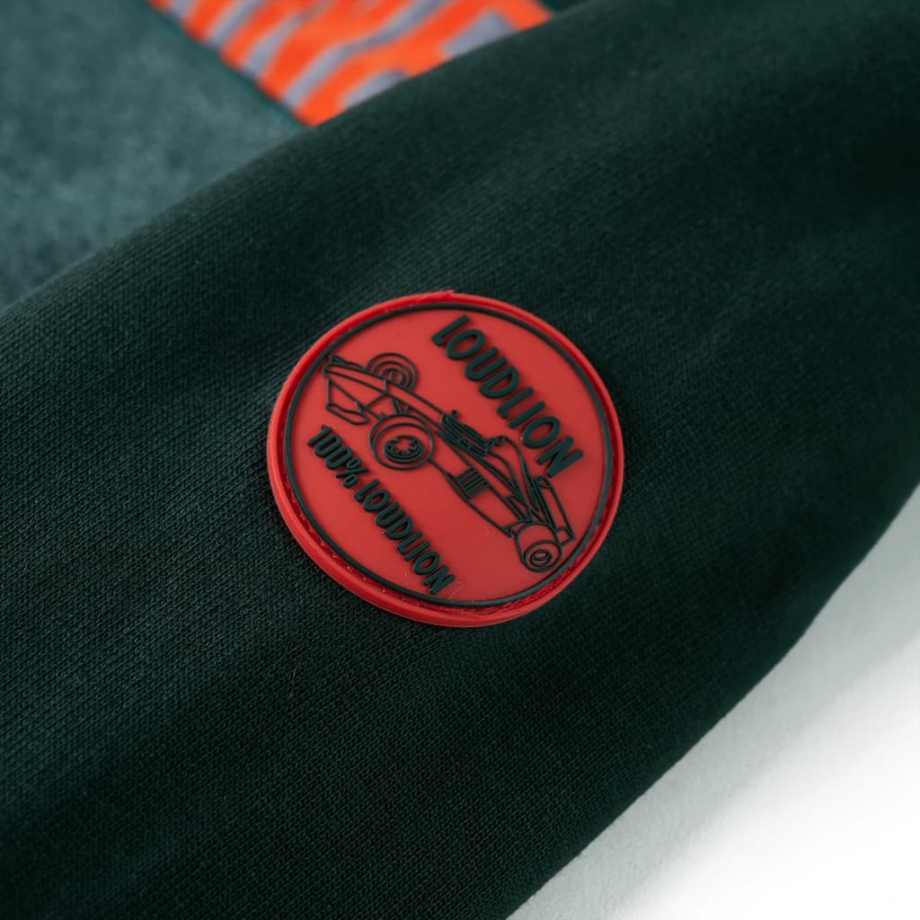 Φούτερ Παιδικό με Κουκούλα Σκούρο Πράσινο 116