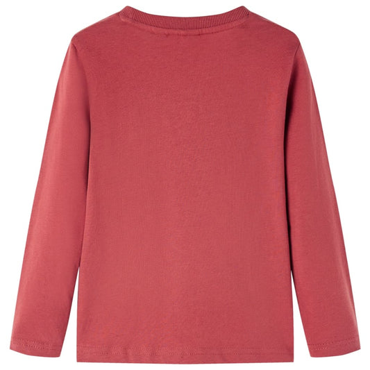 Μπλουζάκι Παιδικό Μακρυμάνικο Χρώμα Burnt Red 140