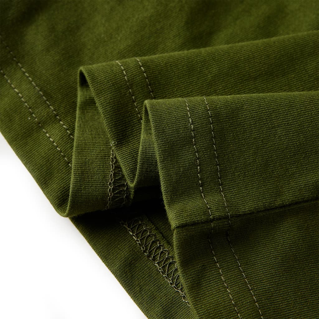 Μπλουζάκι Παιδικό Μακρυμάνικο Σκούρο Χακί 128