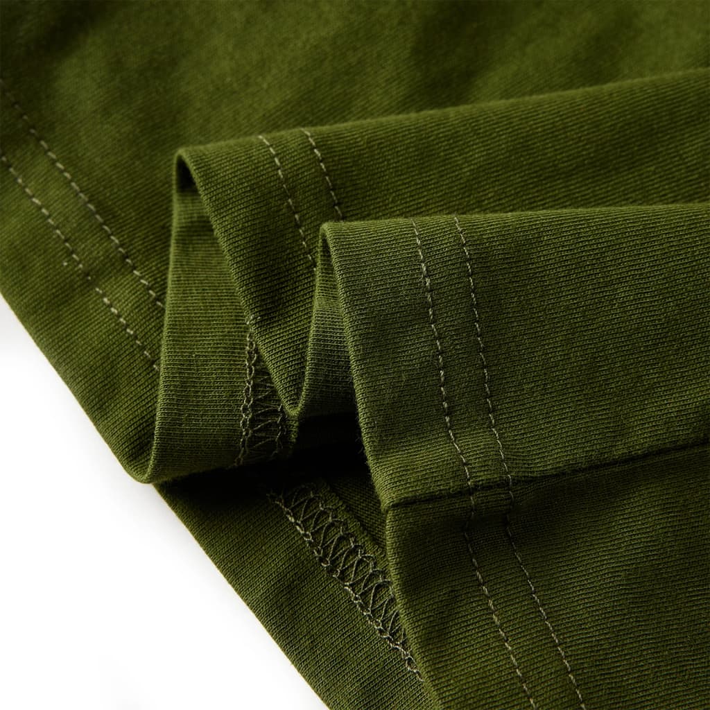 Μπλουζάκι Παιδικό Μακρυμάνικο Σκούρο Χακί 140