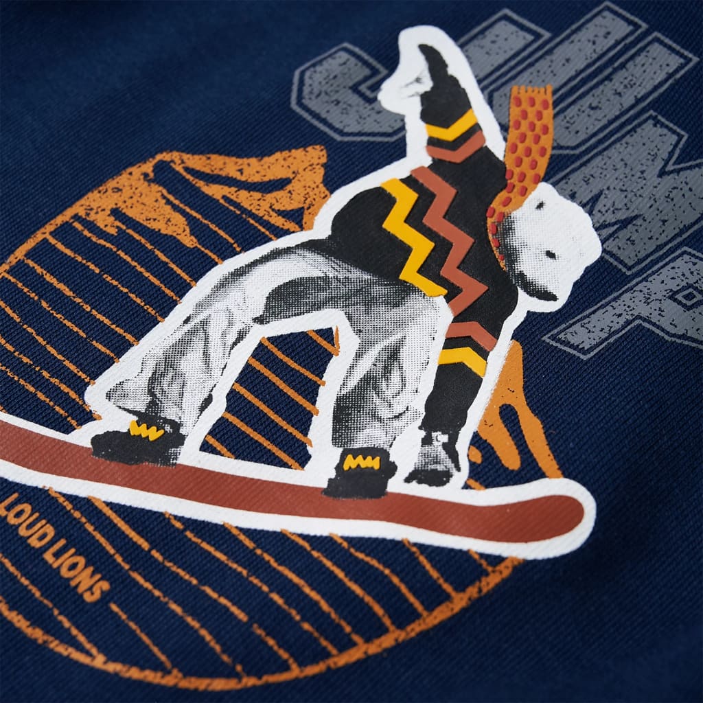 Φούτερ Παιδικό με Κουκούλα Ναυτικό Μπλε 104