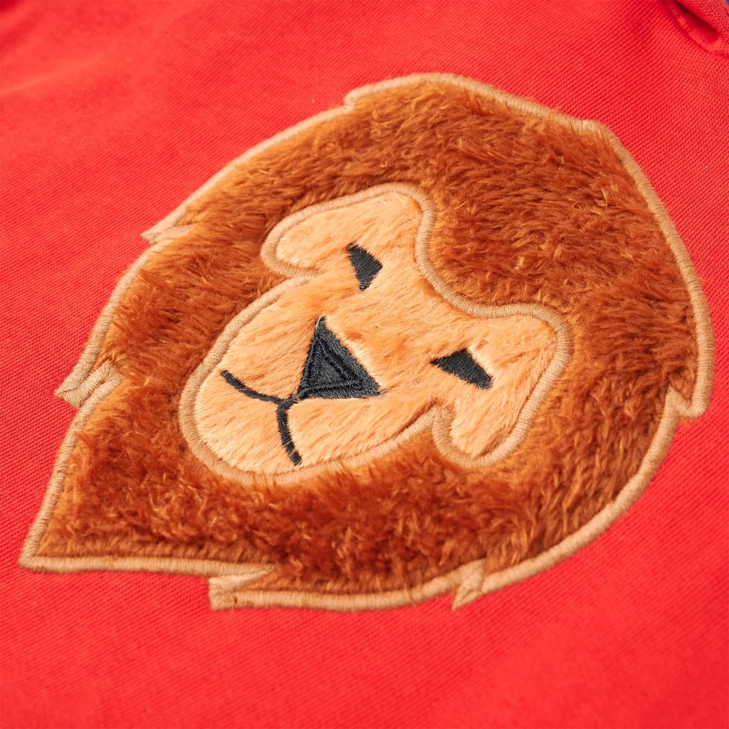 Φούτερ Παιδικό με Κουκούλα Κόκκινο 104