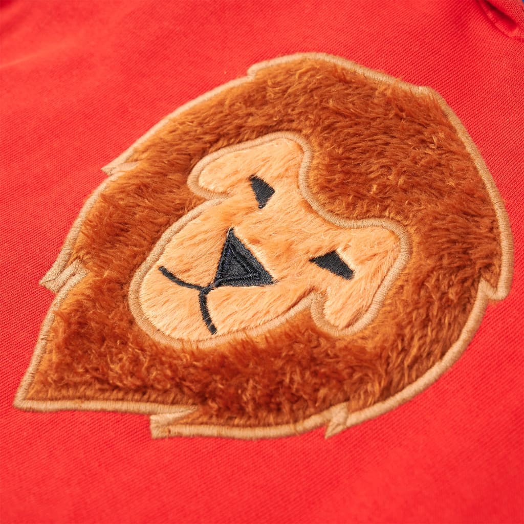 Φούτερ Παιδικό με Κουκούλα Κόκκινο 116