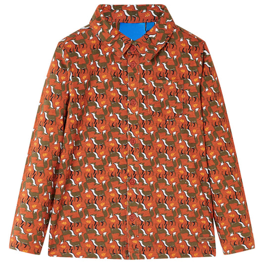 Πουκάμισο Παιδικό Ανοιχτό Χρώμα Σκουριάς 92