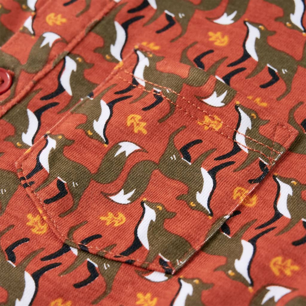 Πουκάμισο Παιδικό Ανοιχτό Χρώμα Σκουριάς 104