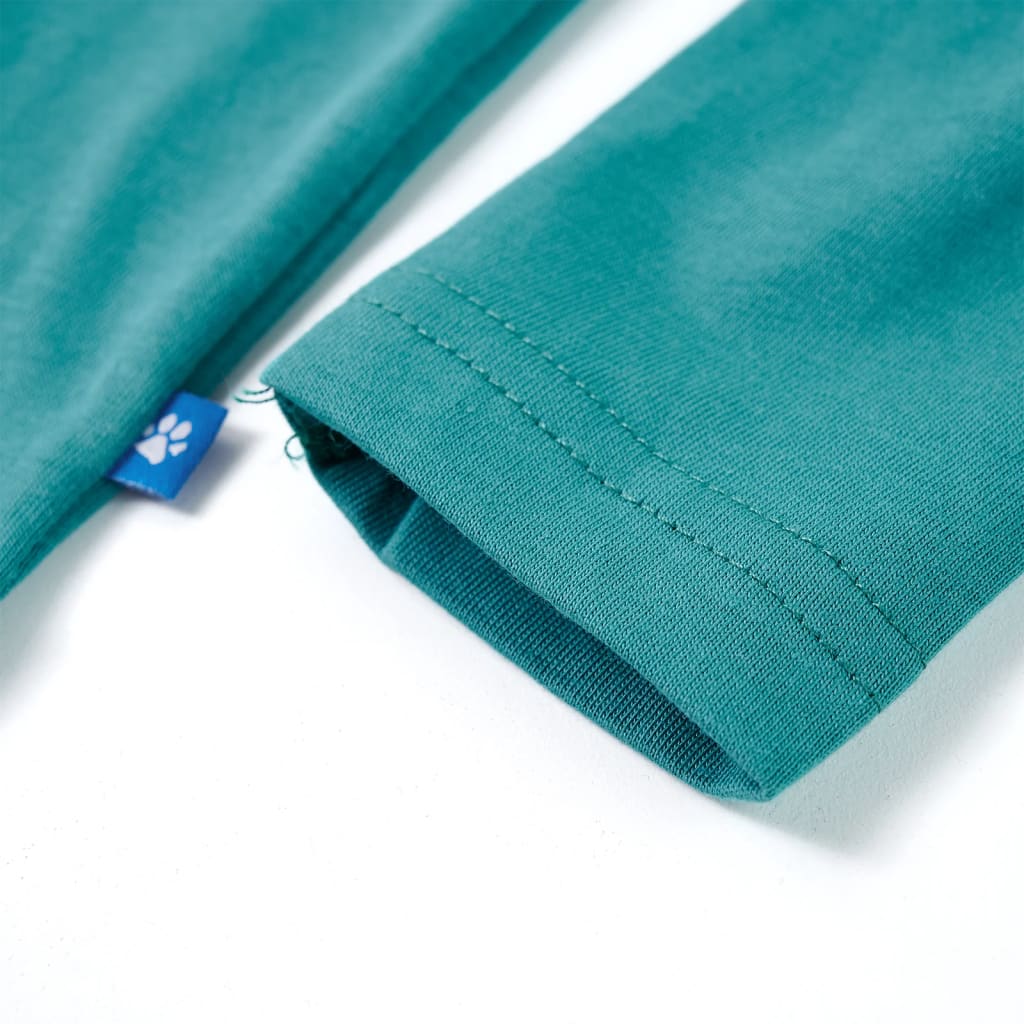 Μπλουζάκι Παιδικό Μακρυμάνικο Σκούρο Άκουα 116