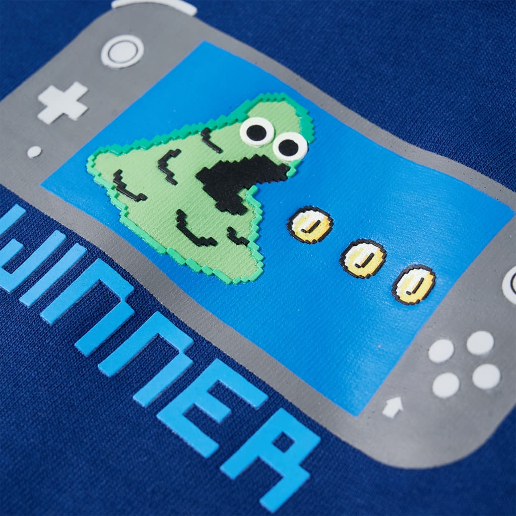 Φούτερ Παιδικό με Κουκούλα Σκούρο Μπλε 116