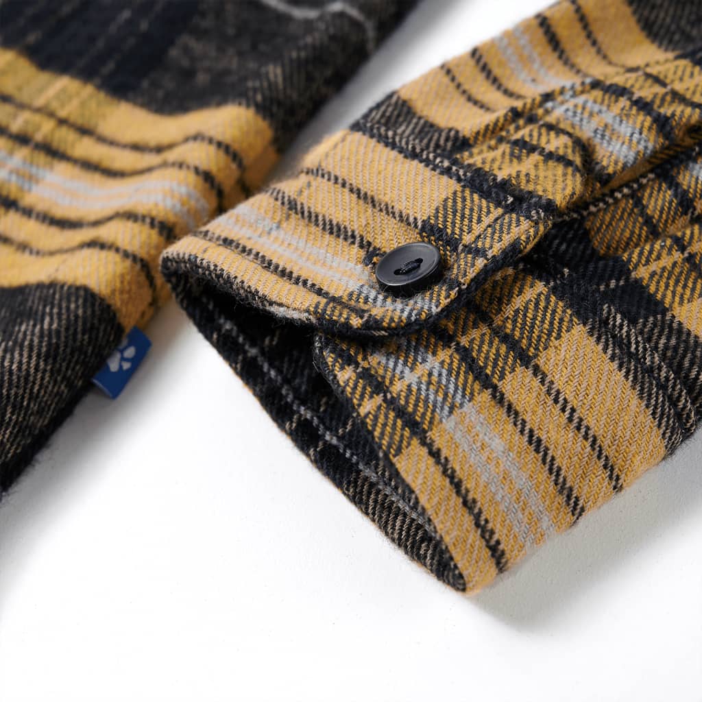 Πουκάμισο Καρό Παιδικό Κίτρινο και Μαύρο 92