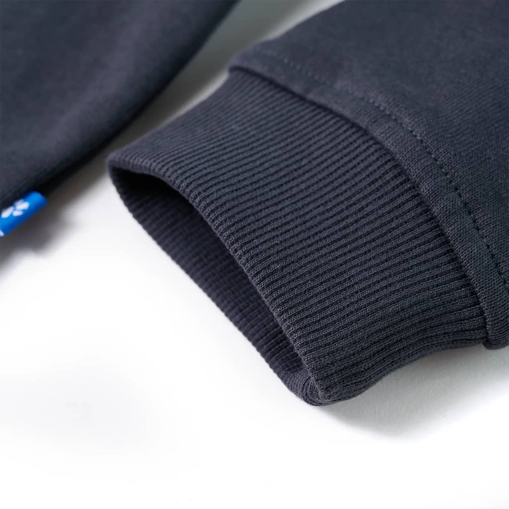 Φούτερ Παιδικό με Κουκούλα και Μισό Φερμουάρ Ανθρακί και Κονιάκ 92