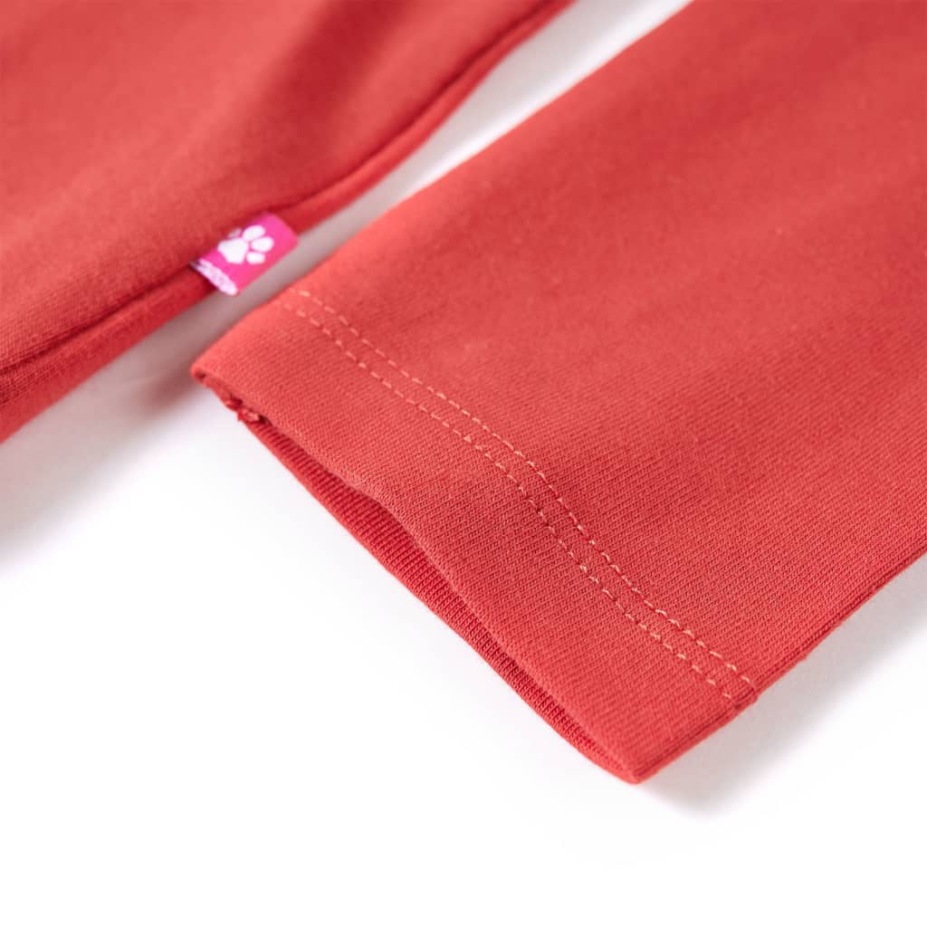 Μπλουζάκι Παιδικό Μακρυμάνικο Χρώμα Burnt Red 140