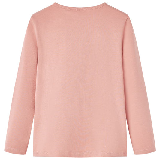Μπλουζάκι Παιδικό Μακρυμάνικο Ανοιχτό Ροζ 104