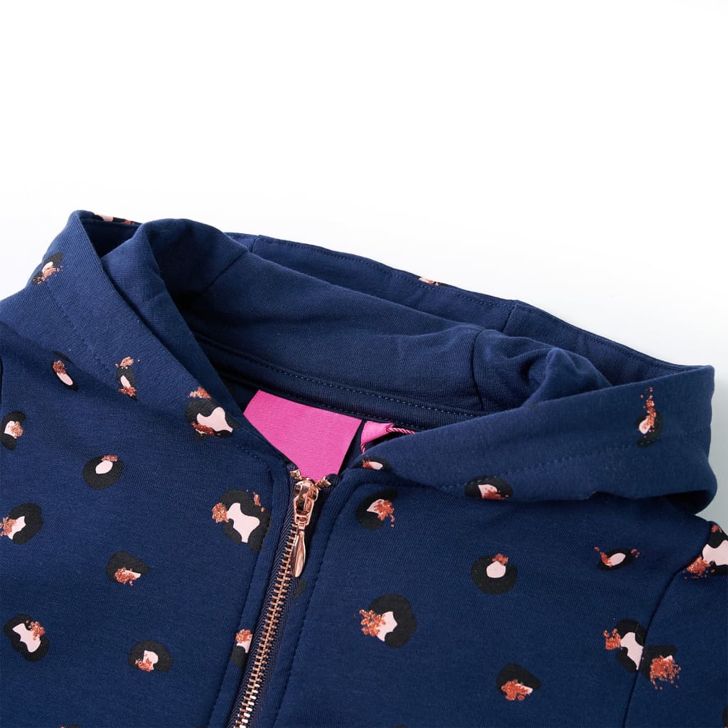 Ζακέτα Φούτερ Παιδική με Κουκούλα Ναυτικό Μπλε 104