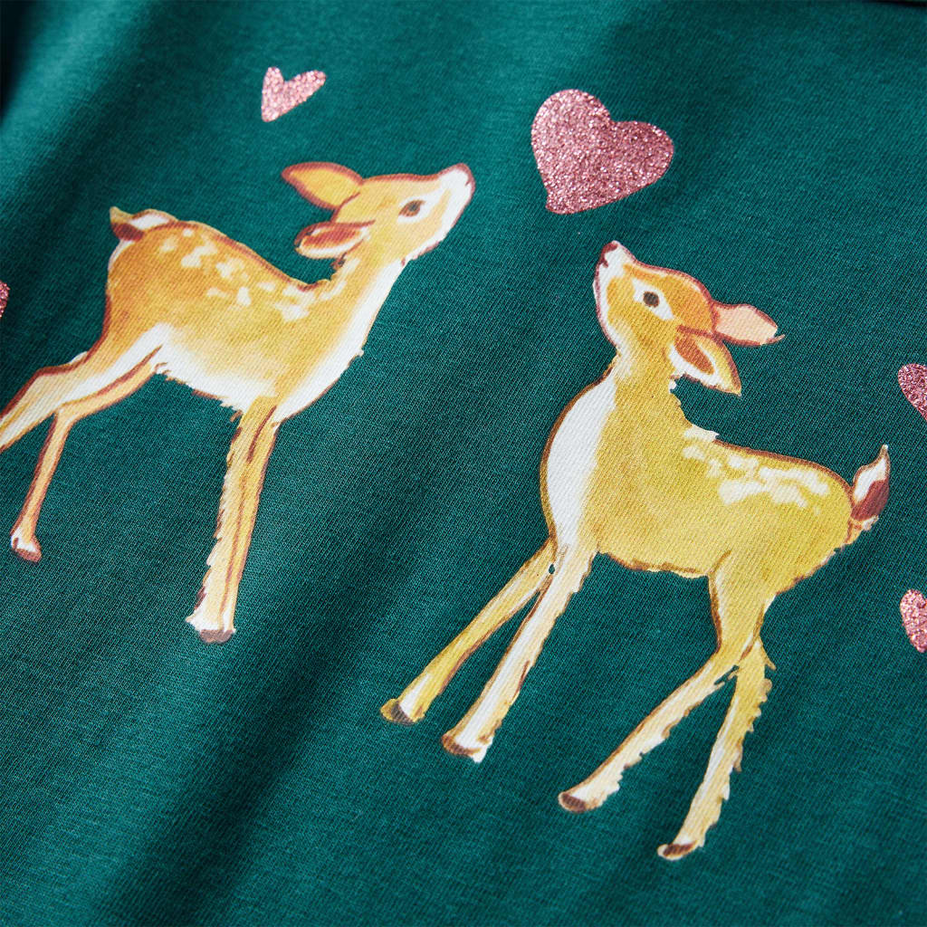 Μπλουζάκι Παιδικό Μακρυμάνικο Σκούρο Πράσινο 116