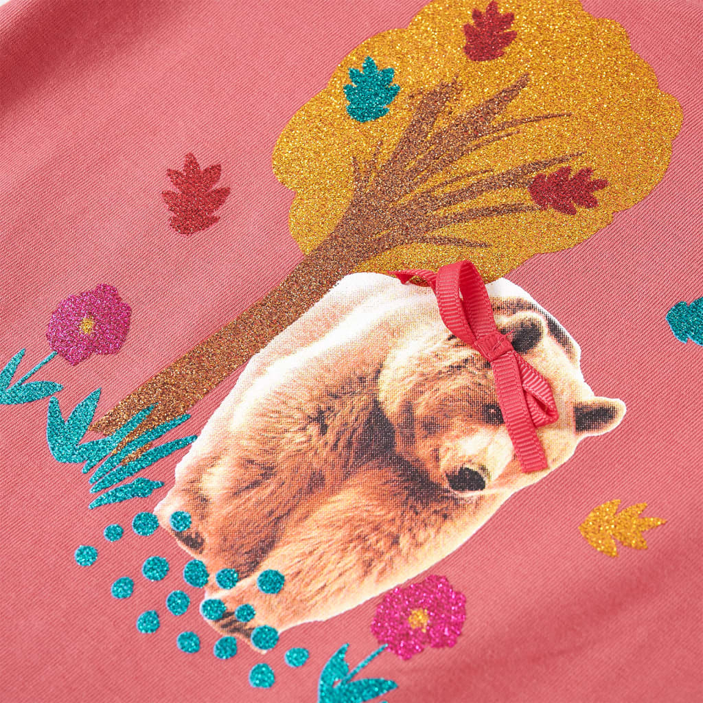 Μπλουζάκι Παιδικό Μακρυμάνικο Παλαιωμένο Ροζ 104