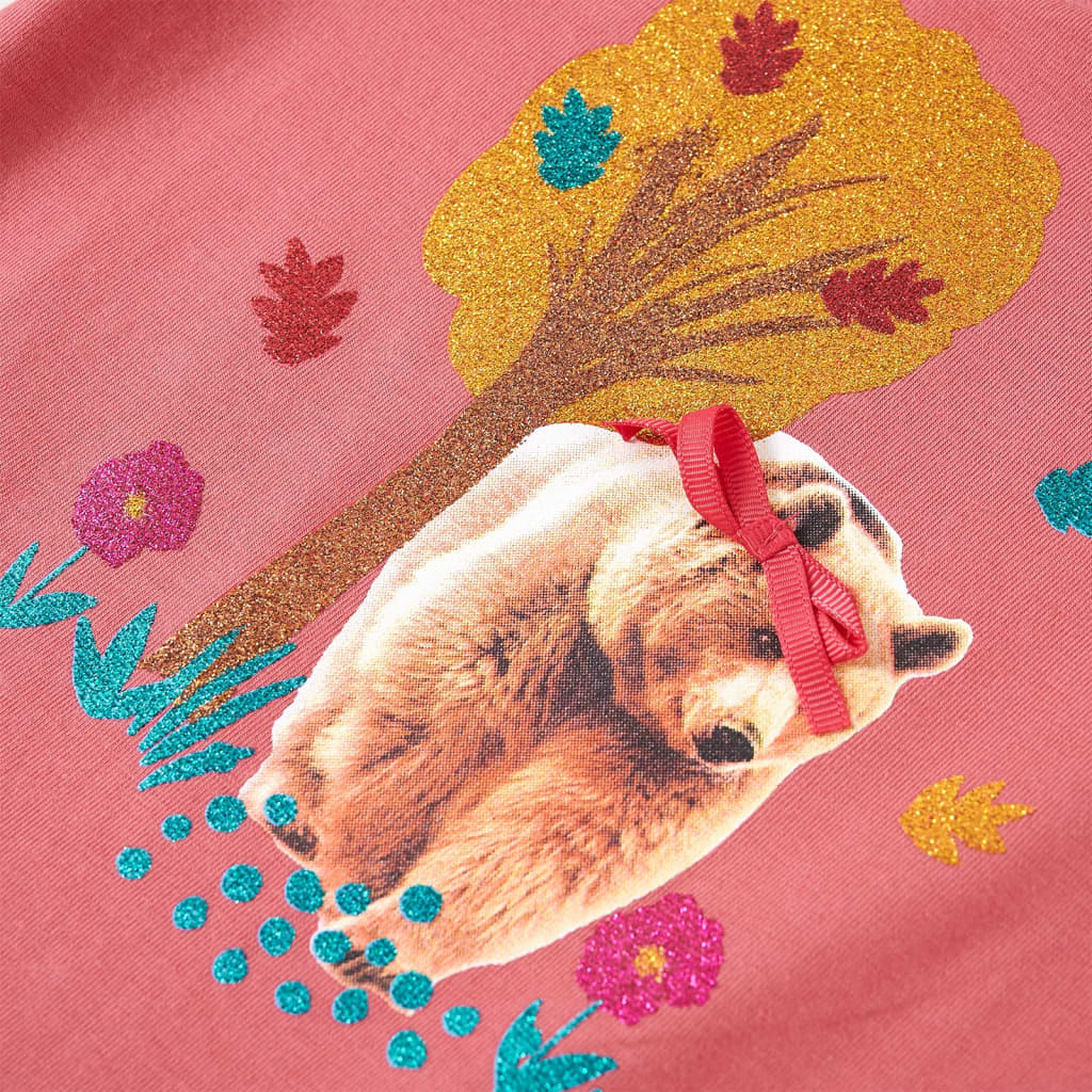 Μπλουζάκι Παιδικό Μακρυμάνικο Παλαιωμένο Ροζ 128