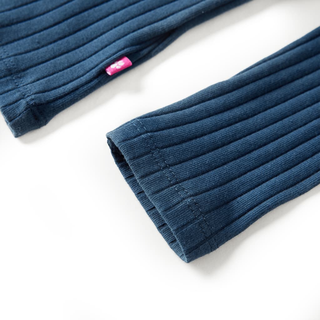 Μπλουζάκι Παιδικό Μακρυμάνικο Πλέξη Ριμπ Ναυτικό Μπλε 104